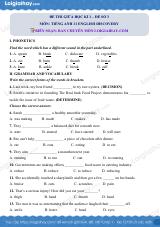 Đề thi giữa kì 1 Tiếng Anh 11 English Discovery - Đề số 3
